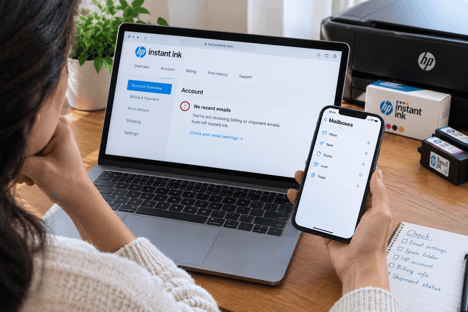 HP Instant Ink Account